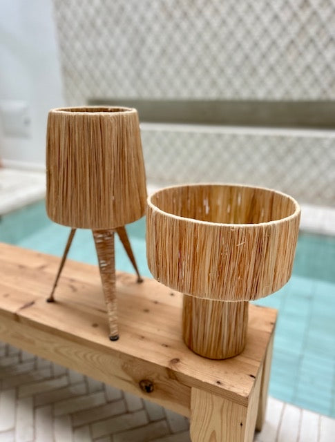 Raffia lampenkap Saida