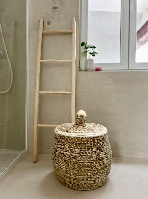 Decoratieve houten ladder
