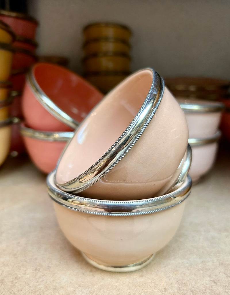 Kom Marrakesh met zilverkleurige rand