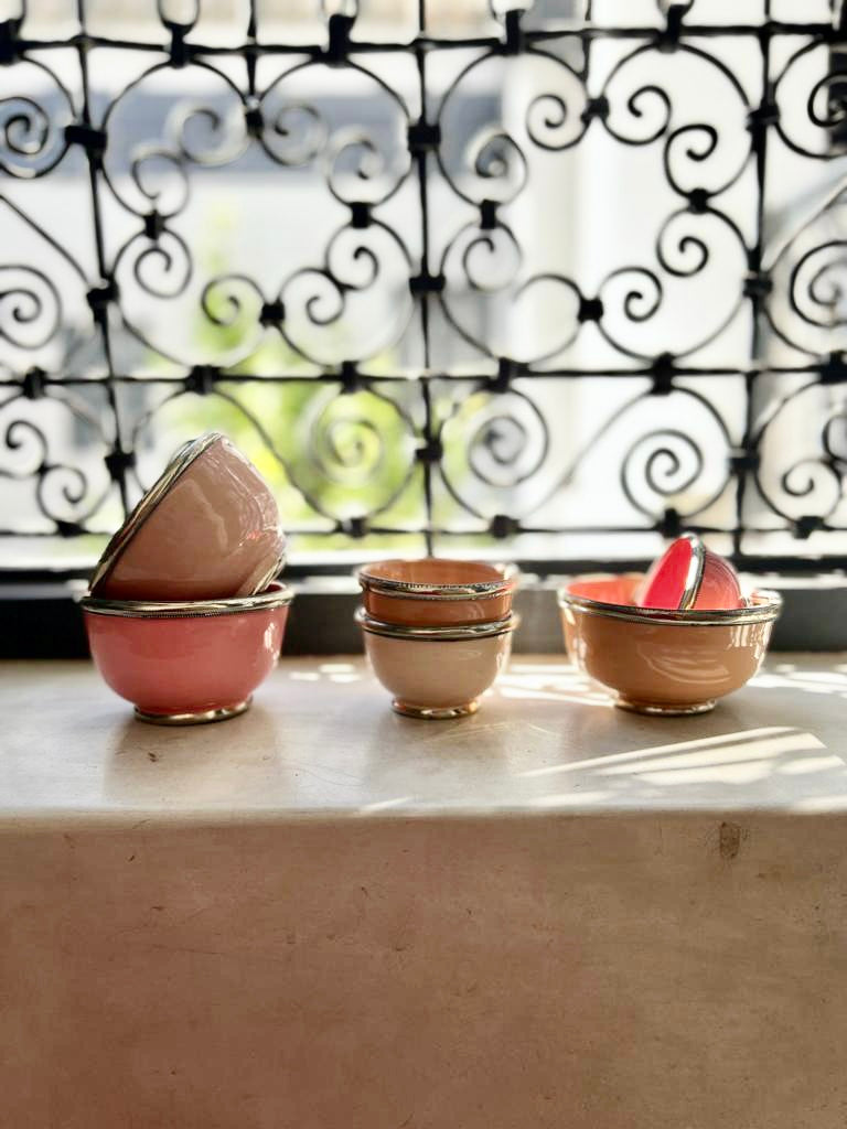 Kom Marrakesh met zilverkleurige rand