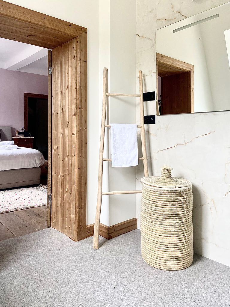 Decoratieve houten ladder