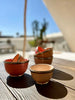 Kom Marrakesh met zilverkleurige rand