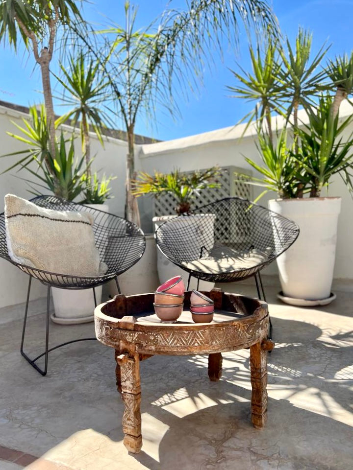 Kom Marrakesh met zilverkleurige rand