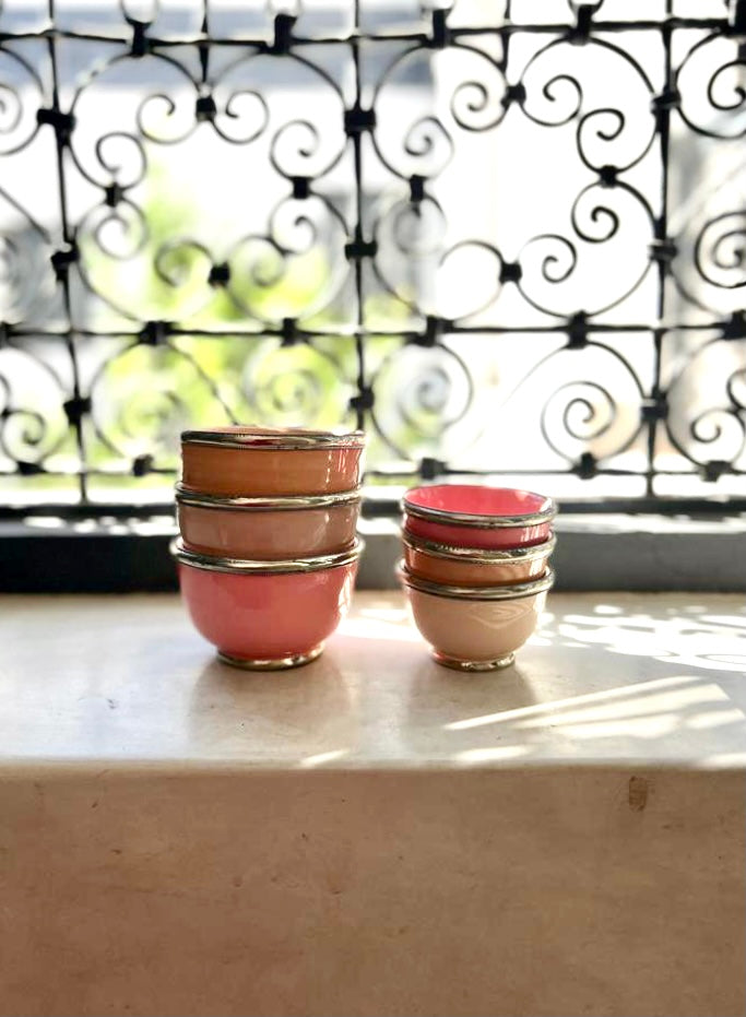 Kom Marrakesh met zilverkleurige rand