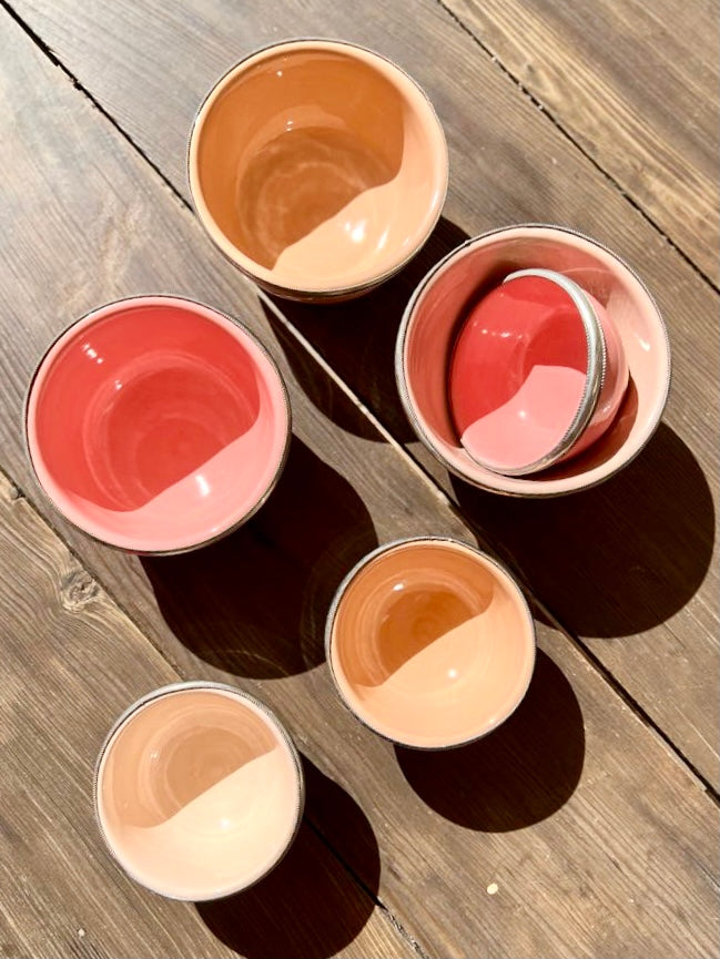Kom Marrakesh met zilverkleurige rand