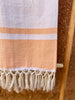 Hamamdoek wit/oranje