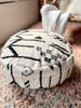 Ronde Beni Ouarain flatweave poef Leila