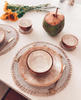 Witte placemat met schelpenrand