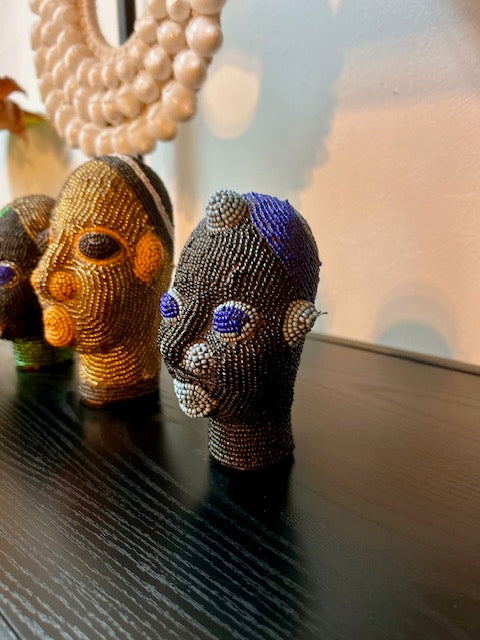 Beeldje Afrikaans kralenhoofd 4