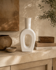 Keramiek decoratieve vaas wit