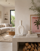 Keramiek decoratieve vaas wit
