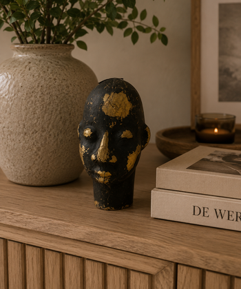 Beeldje Afrikaans hoofd zwart man