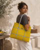 Shopper uit gerecycleerd plastic geel