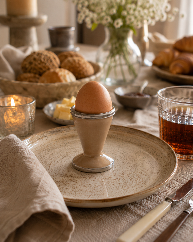 Eierdopje Marrakesh met zilverkleurige rand