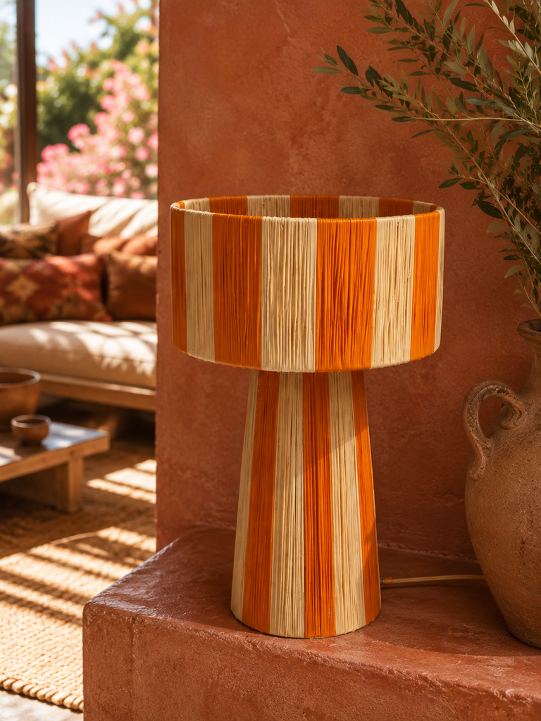Raffia lampenkap Lina