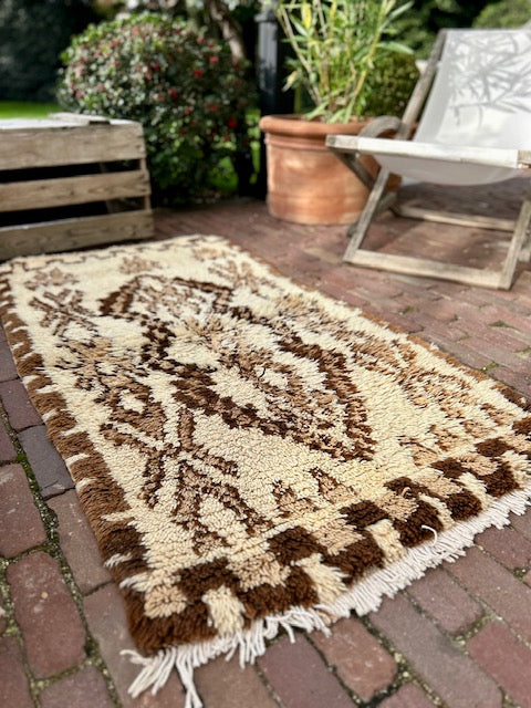 Vintage Beni Ouarain tapijt Tahra