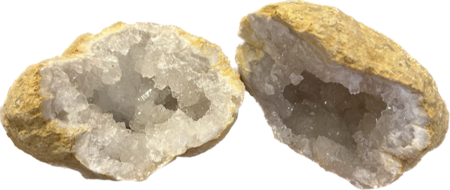 Edelsteen bergkristal geode