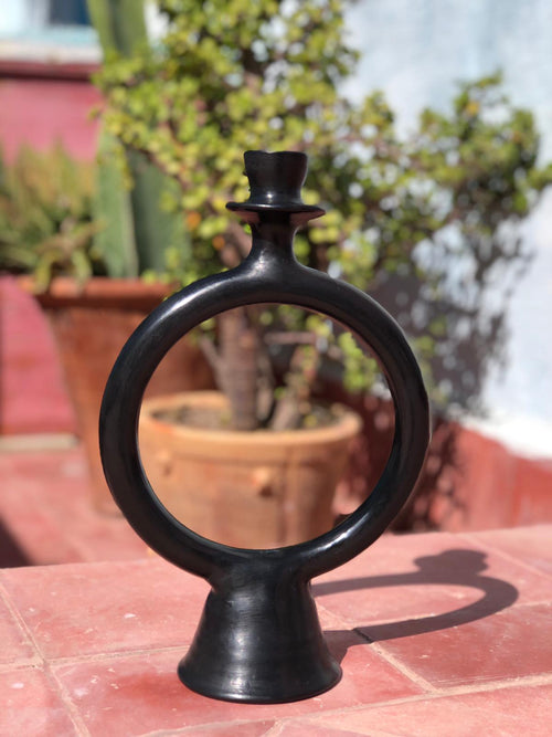 Tadelakt kandelaar zwart