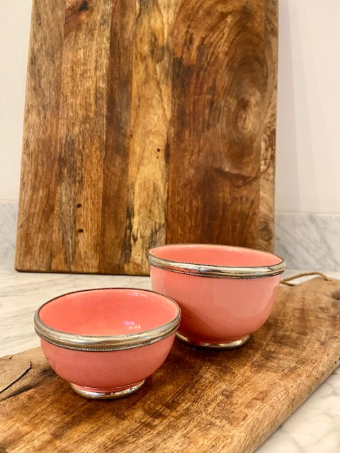 Kom Marrakesh met zilverkleurige rand