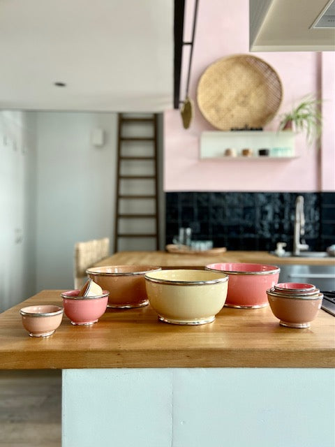 Kom Marrakesh met zilverkleurige rand
