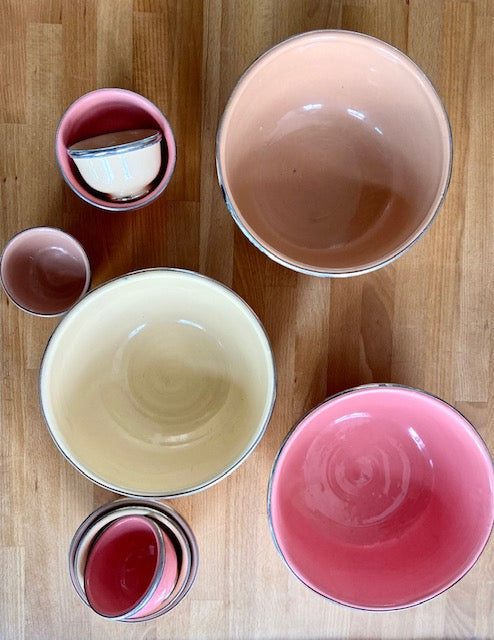 Kom Marrakesh met zilverkleurige rand