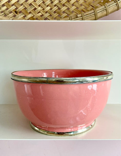 Kom Marrakesh met zilverkleurige rand