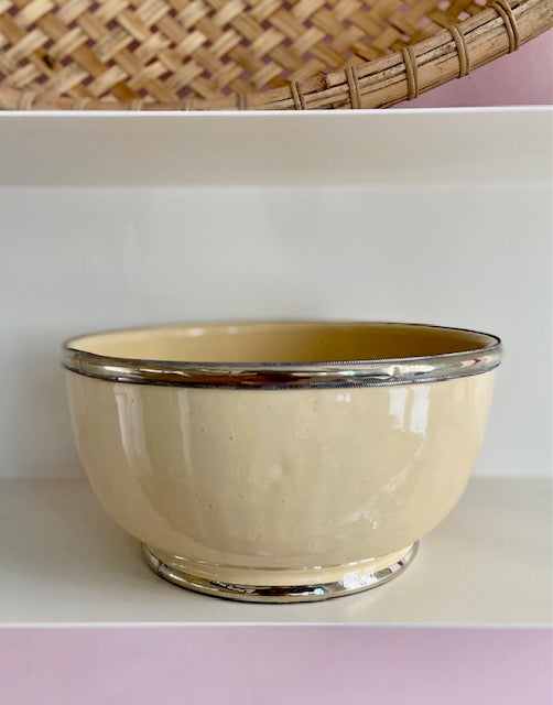 Kom Marrakesh met zilverkleurige rand