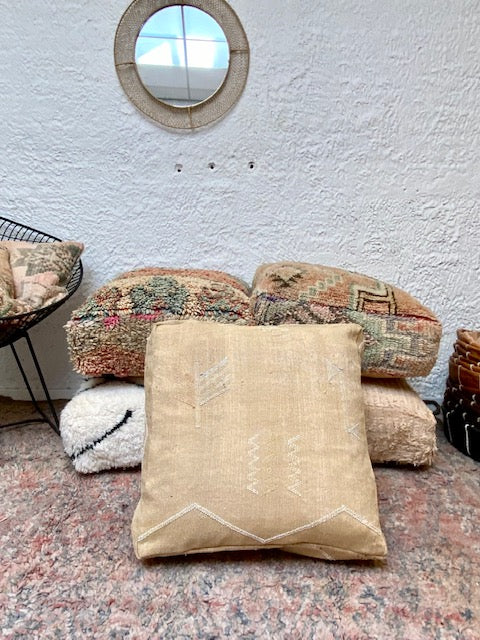 Cactus zijde poef Loua