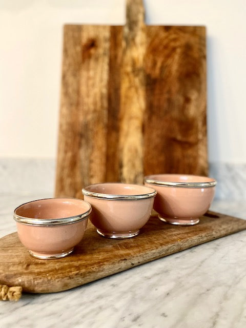 Kom Marrakesh met zilverkleurige rand