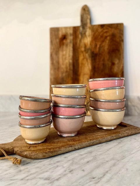 Kom Marrakesh met zilverkleurige rand