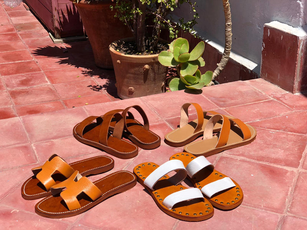 Lederen sandaaltjes Marrakech