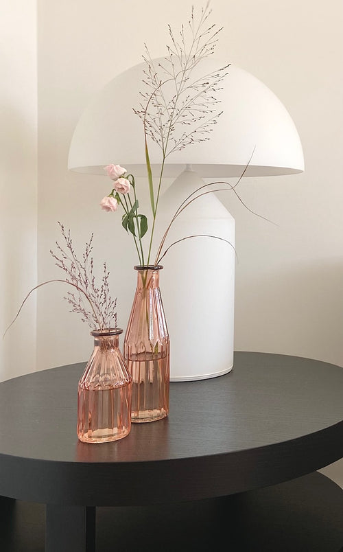 Oranje / roze fles vaas