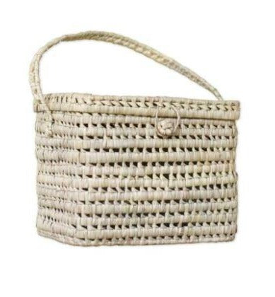 Koffertje in gevlochten palmblad