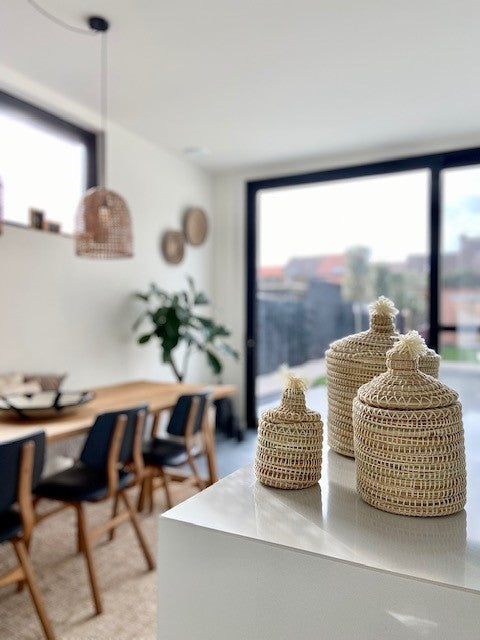 Berber pompom mand S